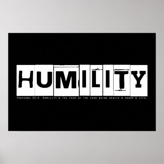 Poster des proverbes "Humilité" (Devant)