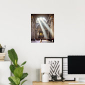 Poster Des puits de lumière coulent à travers les fenêtre (Bureau à domicile)
