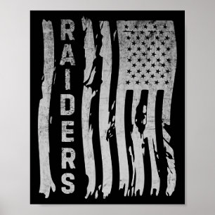 Poster Des Raiders Attaquent Des Aéronefs Drapeau América