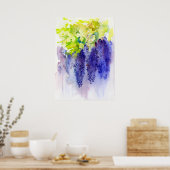 Poster Des raisins par beau temps. Aquarelle (Cuisine)