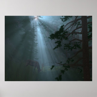 Poster des rayons radiants (bleu)