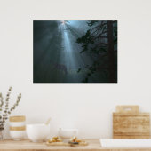 Poster des rayons radiants (bleu) (Cuisine)