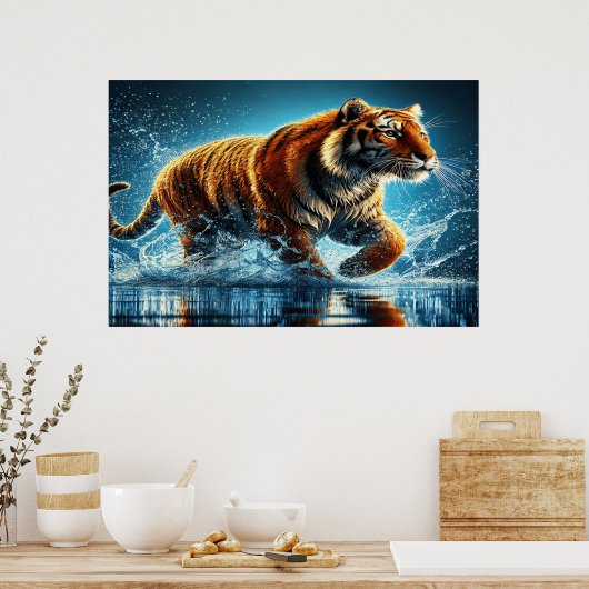 Poster Des rayures dans le Surf (Cuisine)