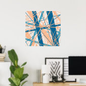 Poster des rayures géométriques Abstraites de la p (Bureau à domicile)