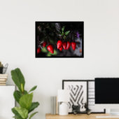 Poster Des Red Hot Garden Salsa Chili Peppers. (Bureau à domicile)