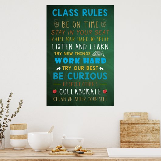 Poster des règles de classe (Cuisine)