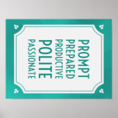 Poster des règles de classe (Devant)