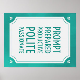 Poster des règles de classe