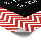 Poster des règles de classe tendance Chevron (Coin)