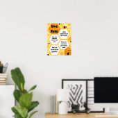 Poster des règles de la classe des abeilles jaunes (Bureau à domicile)
