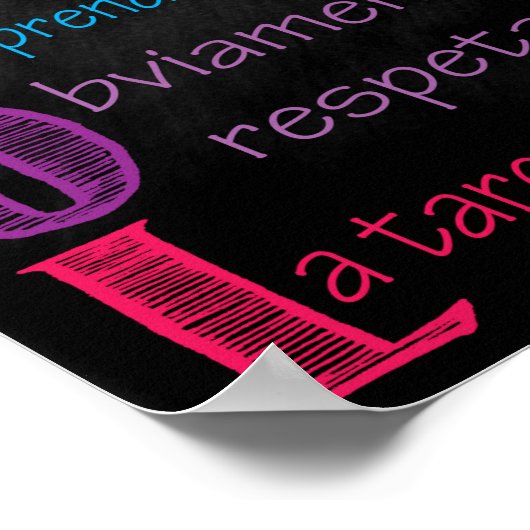 Poster des règles de la classe espagnole (Coin)