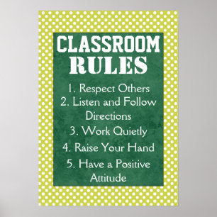Poster des règles de la classe pois
