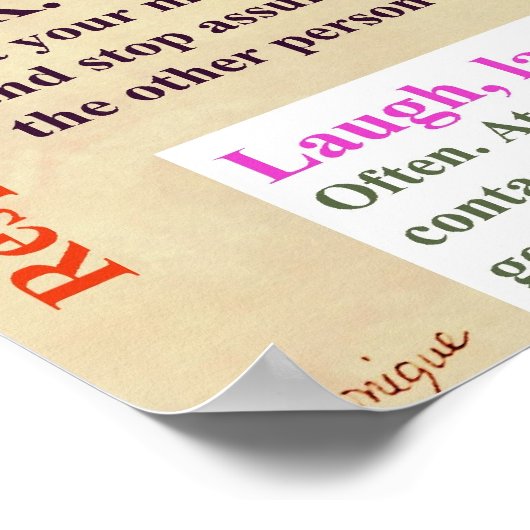 Poster des Règles de la Maison (Coin)