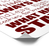 Poster des Règles de la maison de grand-mère 11x14 (Coin)