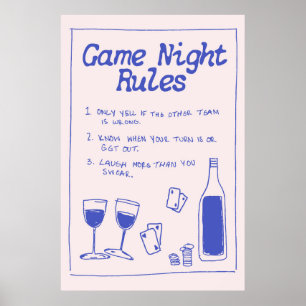 Poster des règles de la nuit du jeu