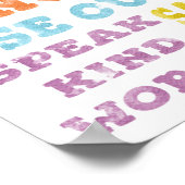 Poster des règles de salle de jeu Aquarelle arc-en (Coin)