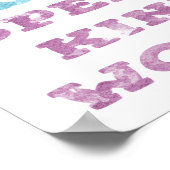 Poster des règles de salle de jeu Aquarelle arc-en (Coin)