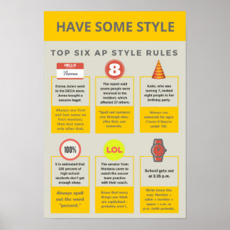 Poster des règles de style AP