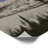 Poster Des rideaux d'aurores boréales dansent à travers l (Coin)