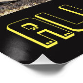 Poster des roues du train à vapeur vert (Coin)