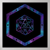 Poster Dés RPG | Nebula Imaginaire Retro Tabletop PnP Gam (Devant)