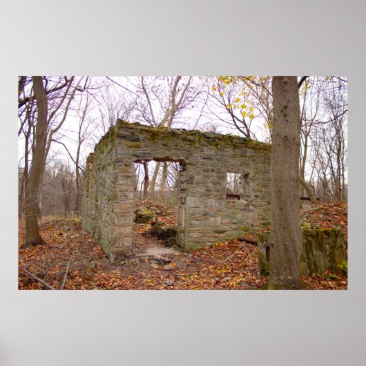 Poster des ruines de pierre ancienne (Devant)