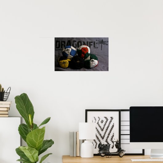 Poster des sacs de pied de libellule (Bureau à domicile)