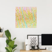 Poster des scribbles Pastel Rainbow (Bureau à domicile)