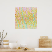 Poster des scribbles Pastel Rainbow (Cuisine)
