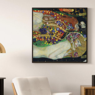 Poster des serpents d'eau de Gustav Klimt Détail