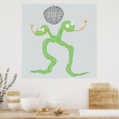 Poster des serpents disco en vert (Cuisine)