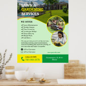Poster des services d'entretien de la pelouse (Cuisine)