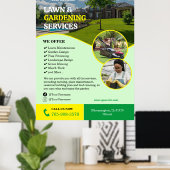 Poster des services d'entretien de la pelouse (Bureau à domicile)