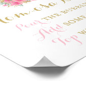 Poster des signes Citrouilles rose et or 8x10" (Coin)