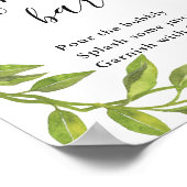 Poster des signes de citrons en fleurs de verdure (Coin)