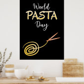 Poster des signes de la Journée mondiale des pâtes (Cuisine)
