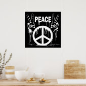 POSTER DES SIGNES DE PAIX DE PEINTURE DRIPPER (Cuisine)