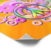 Poster des signes de paix rétro (Coin)