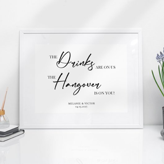 Poster des signes Mariages Open Bar