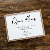 Poster des signes Mariages Open Bar