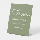 Poster des signes Mariages Sage Green Faveurs (Recto)