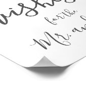 Poster des signes vert Mariage Fleur Blanche (Coin)