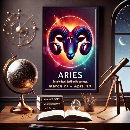 Poster des signes Zodiac de Aries