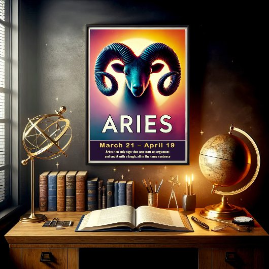 Poster des signes Zodiac de Aries