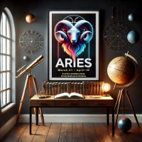 Poster des signes Zodiac de Aries