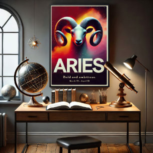 Poster des signes Zodiac de Aries