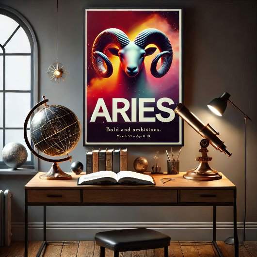 Poster des signes Zodiac de Aries