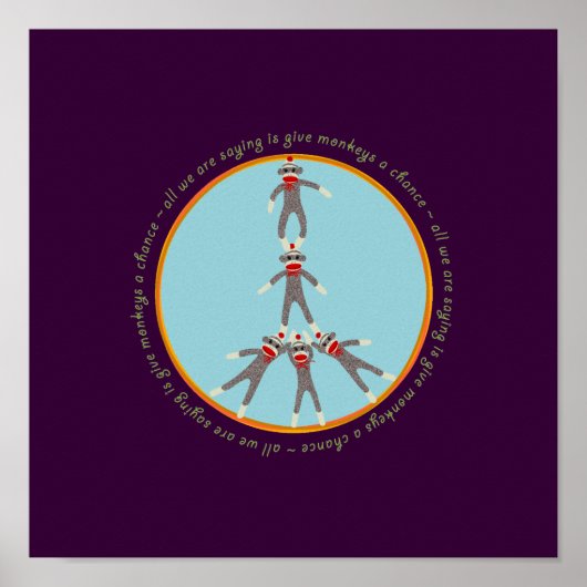 Poster des singes de la paix (Devant)