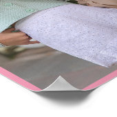 Poster des soeurs ou BFF Rose Personnalisé Photos  (Coin)