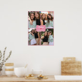 Poster des soeurs ou BFF Rose Personnalisé Photos  (Cuisine)